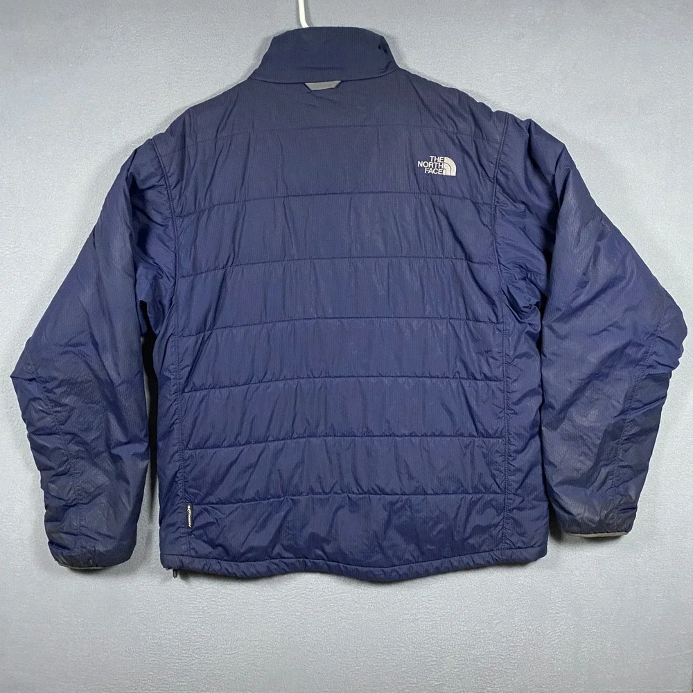 The North Face Puffer Jacket Mens Large Navy Blue Quilted Full Zip